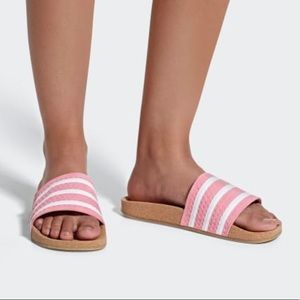 adidas cork slides womens